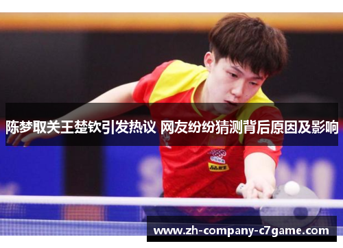 陈梦取关王楚钦引发热议 网友纷纷猜测背后原因及影响 陈梦取关王楚钦引发热议 网友纷纷猜测背后原因及影响